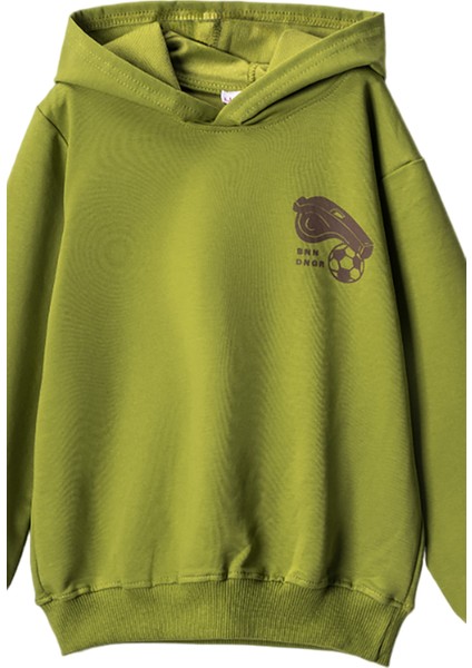 252005 8-12 Yaş Kapüşonlu Düdük Baskılı Sweat