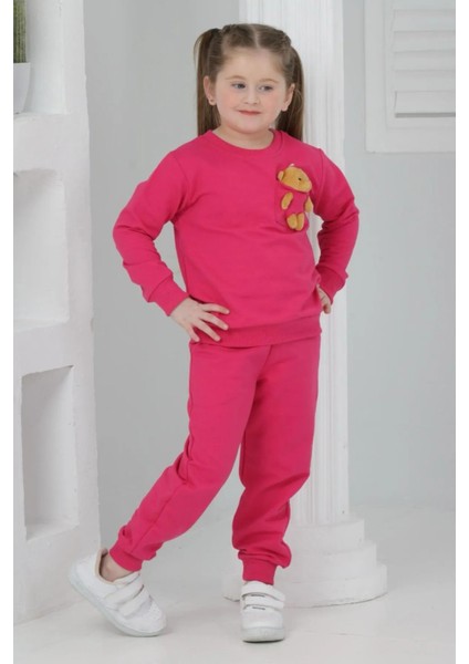 3064 3-7 Yaş Ayıcık Detaylı Kız Takım modelleri
