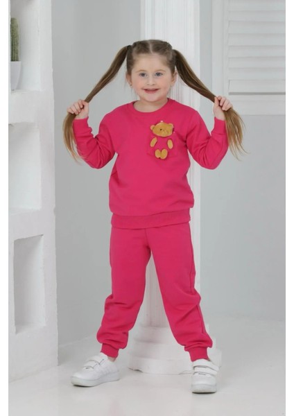 3064 3-7 Yaş Ayıcık Detaylı Kız Takım indirimleri
