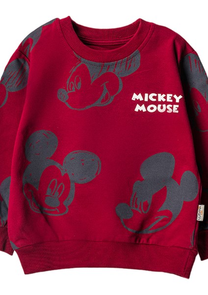 301324 3-7 Yaş Mıckey Mouse Baskılı Sweat