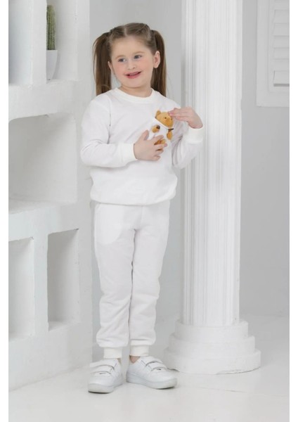 3064 3-7 Yaş Ayıcık Detaylı Kız Takım