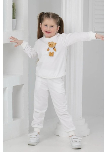 3064 3-7 Yaş Ayıcık Detaylı Kız Takım fırsatları