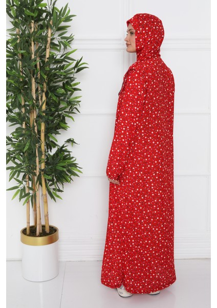 Kendinden Başörtülü Desenli Kadın Namaz Elbisesi fiyatları