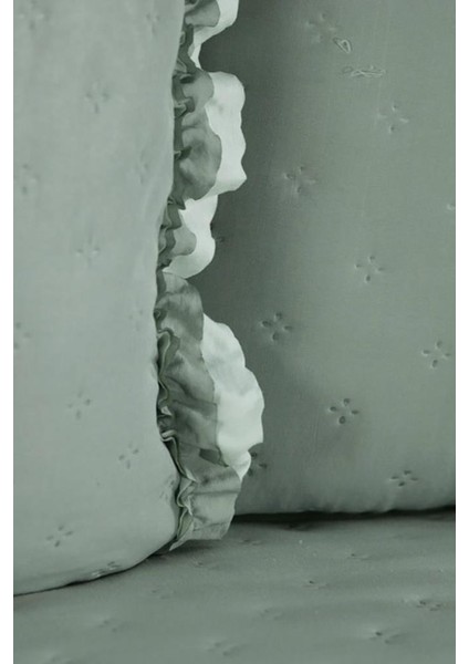 Kapinya Elyaf Dolgulu Tek Kişilik 190X250 cm Yatak Örtüsü Adaçayı