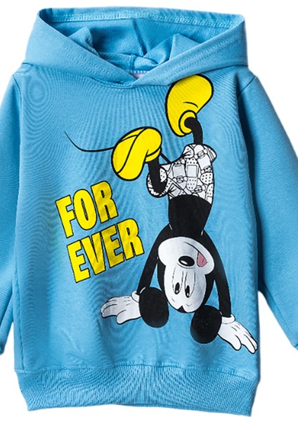 252008 3-7 Yaş Mıckey Baskılı Kapüşonlu Sweat