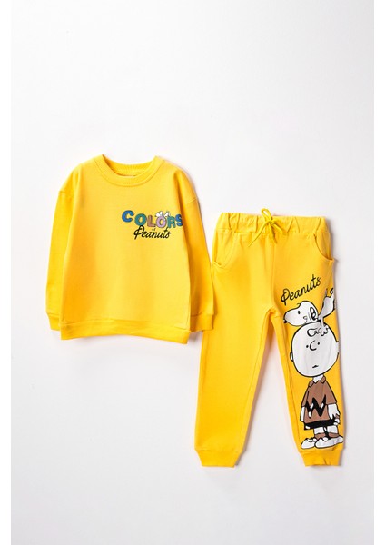 1076 3-7 Yaş Peanuts Baskılı Takım