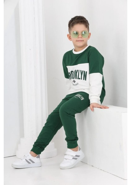 3877 8-12 Yaş Brooklyn Baskılı Ikili Takım