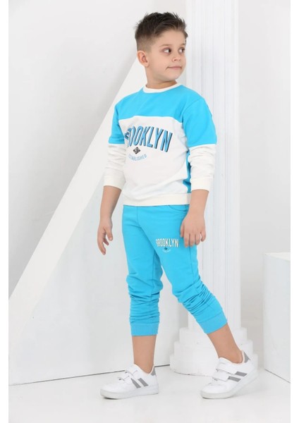 3877 8-12 Yaş Brooklyn Baskılı Ikili Takım
