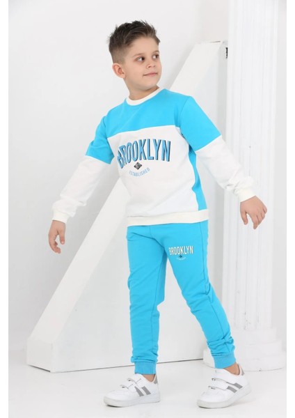 3877 8-12 Yaş Brooklyn Baskılı Ikili Takım
