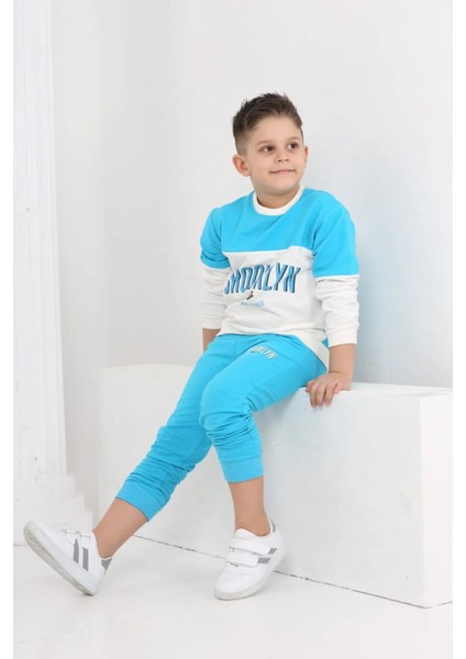3877 8-12 Yaş Brooklyn Baskılı Ikili Takım