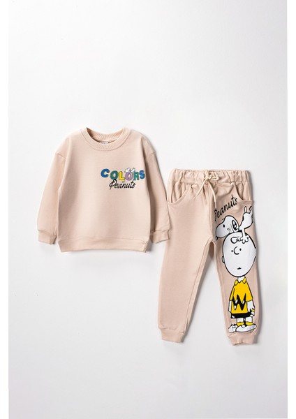 1076 3-7 Yaş Peanuts Baskılı Takım