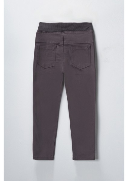 8334 6-10 Yaş Erkek Beli Lastikli Füme Okul Pantolonu modelleri