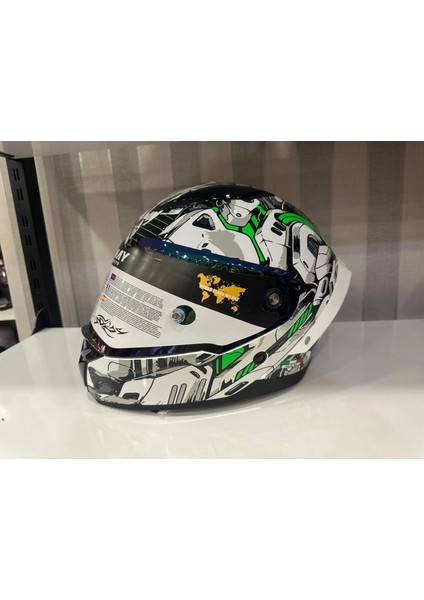 Kask Sway Sw 850 Whıte/green Full Face
