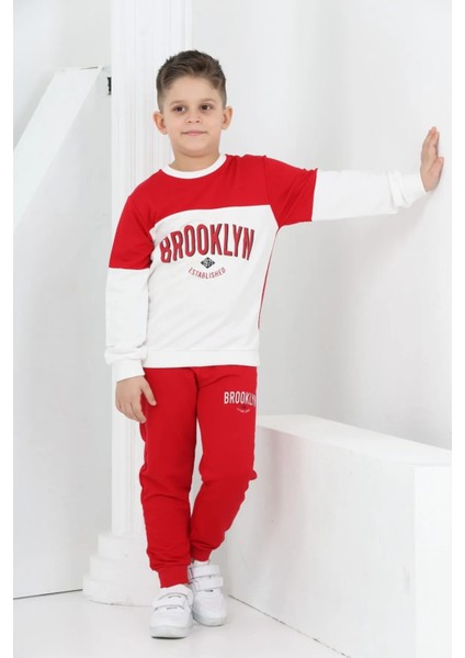 3877 8-12 Yaş Brooklyn Baskılı Ikili Takım