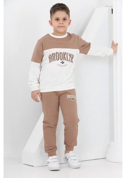 3877 8-12 Yaş Brooklyn Baskılı Ikili Takım
