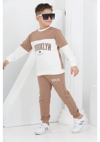 3877 8-12 Yaş Brooklyn Baskılı Ikili Takım