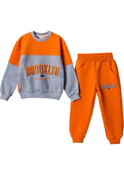 3876 3-7 Yaş Brooklyn Baskılı Iki Iplik Takım