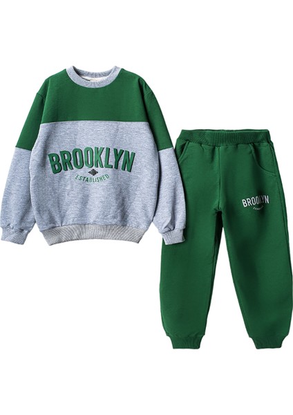 3876 3-7 Yaş Brooklyn Baskılı Iki Iplik Takım
