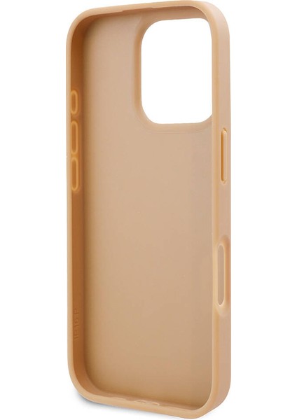 Apple iPhone 16 Pro Uyumlu Kılıf Orjinal Lisanslı Kl Desenli Kartlıklı Monogram Kahverengi fırsatları