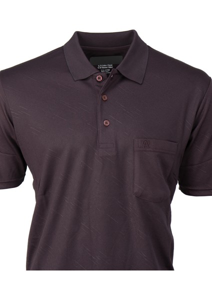 Erkek Pamuklu Merserize Kumaş T-Shirt Düğmeli Polo Yaka Cepli Kısa Kol Şık Desenli Tam Kalıp fiyatları