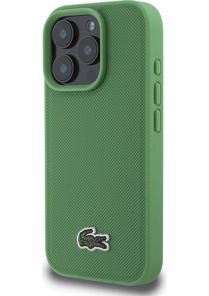 Apple iPhone 16 Pro Max Kılıf Lacoste Orjinal Lisanslı Pu Pike Desenli Ikonik Timsah Dokuma Logolu Yeşil fiyatları
