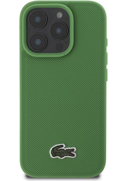 Apple iPhone 16 Pro Max Kılıf Lacoste Orjinal Lisanslı Pu Pike Desenli Ikonik Timsah Dokuma Logolu Yeşil fırsatları