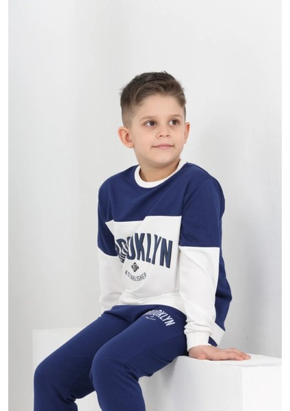 3876 3-7 Yaş Brooklyn Baskılı Iki Iplik Takım