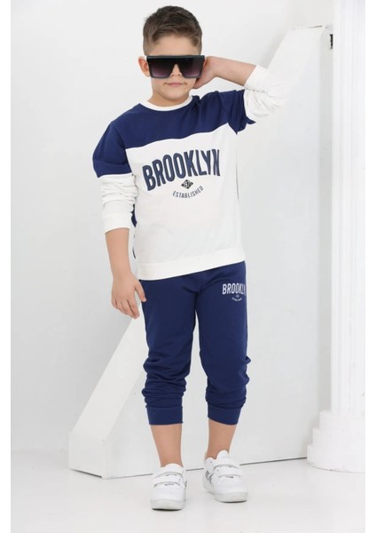 3876 3-7 Yaş Brooklyn Baskılı Iki Iplik Takım