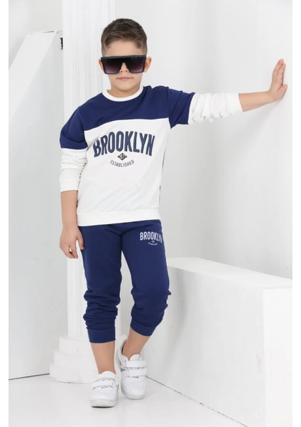 3876 3-7 Yaş Brooklyn Baskılı Iki Iplik Takım