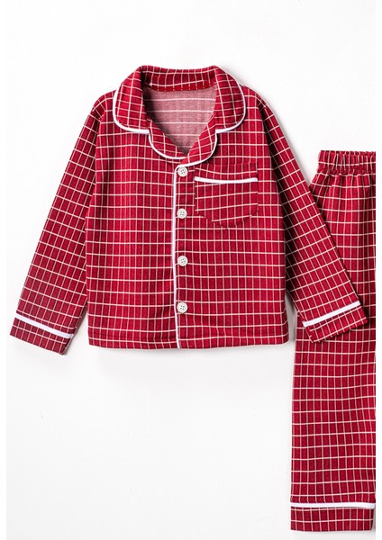 0043 5-8 Yaş Yakalı Kareli Pijama Takım fiyatları