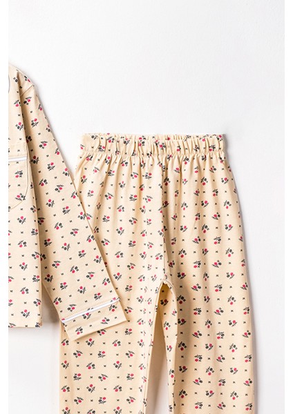 0053 5-8 Yaş Çiçek Desenli Pijama Takım indirimleri
