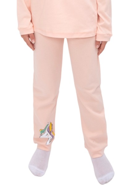 5082 7-10 Yaş Good Unıcorn Baskılı Pijama Takım