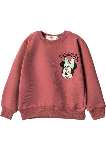242000 3-7 Yaş Minnie Baskılı Sweat