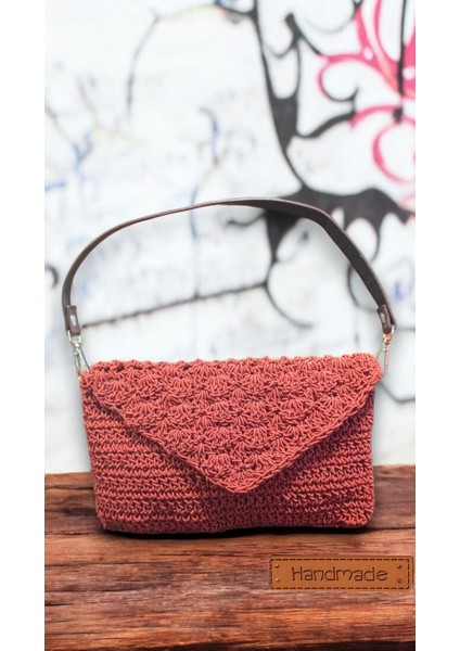 El Işi Handmade Tasarım Örgü Omuz Çantası Kırmızı fiyatları