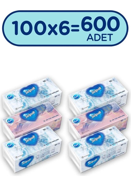 El ve Yüz Havlusu 6'lı 600 Yaprak