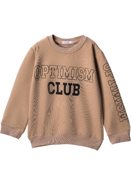 252003 8-12 Yaş Optımısm Baskılı Sweat