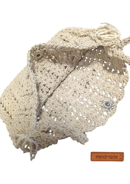 El Işi Handmade Tasarım Örgü Omuz Çantası Krem fiyatları