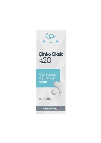 Çinko Oksit %20 Krem 30gr