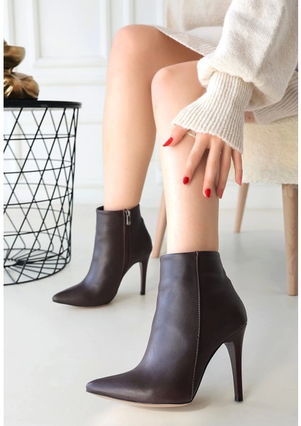 Blan Kahverengi Cilt Topuklu Bot fiyatları