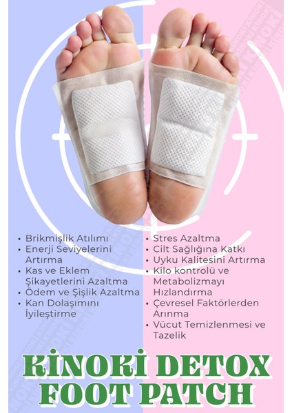 Detoks Ayak Bandı , Foot Patch Toksn Atıcı Detox Ayak Detoksu Bantı 8'li