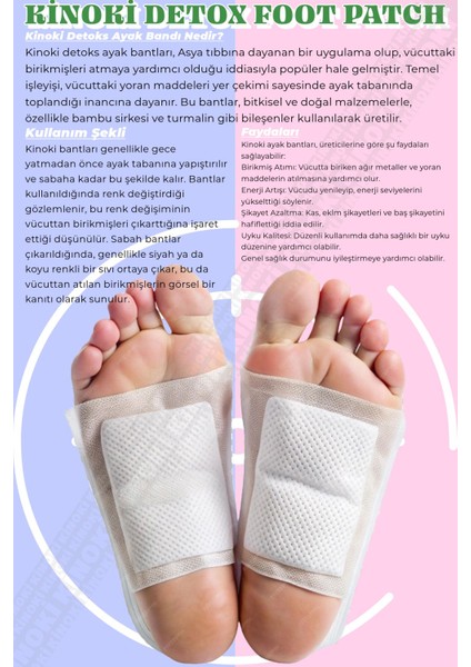 6 Adet | Detoks Ayak Bandı , Foot Patch Toksn Atıcı Detox Ayak Detoksu Bantı indirimleri
