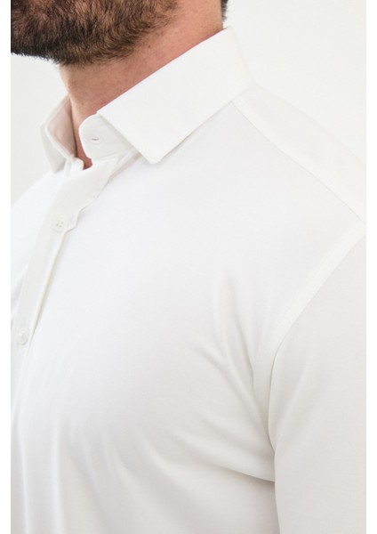 Düz Beyaz Slim Fit Erkek Gömlek fiyatları