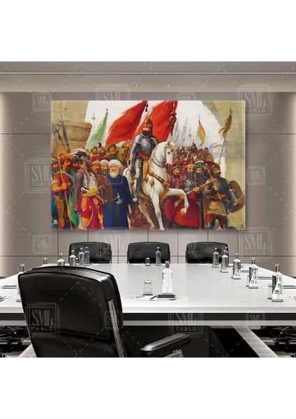Istanbulun Fatihi Fatih Sultan Mehmetin Istabula Girişi Istanbulun Fethi 1453 Yatay Kanvas Tablo