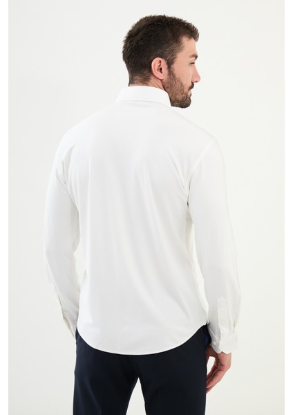 Düz Beyaz Slim Fit Erkek Gömlek modelleri