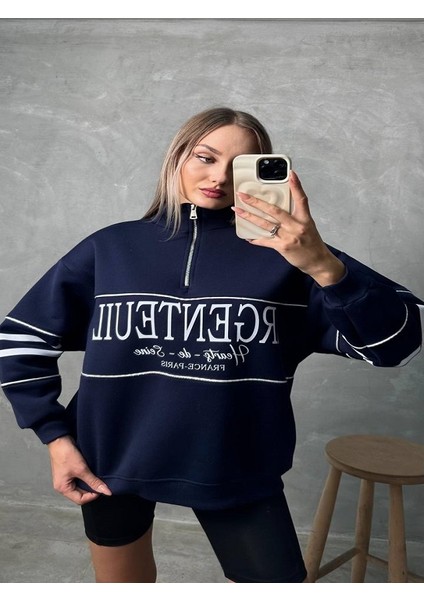 Dik Yaka Oversize Sweatshirt fiyatları