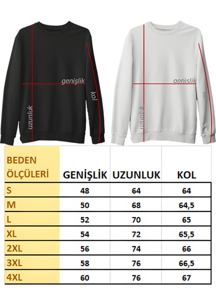 Atatürk Görselli Bisiklet Yaka Unisex Sweatshirt 766