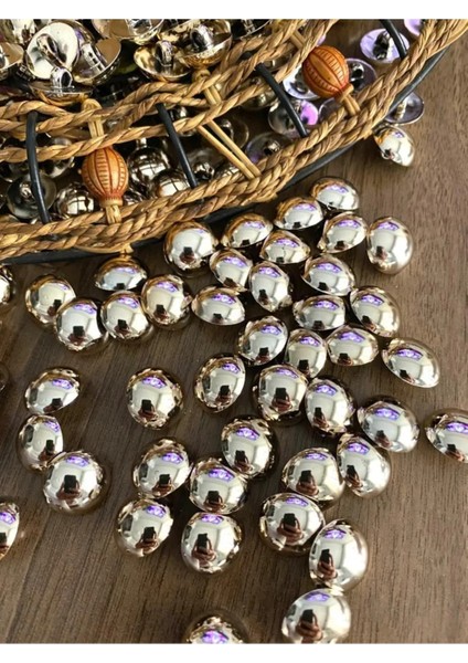 17,5 mm Gold Ayaklı Metalize Top Düğme(12 Adet)