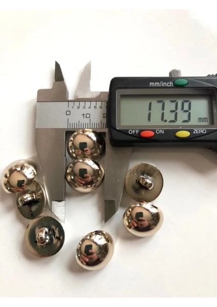 17,5 mm Gold Ayaklı Metalize Top Düğme(12 Adet) modelleri