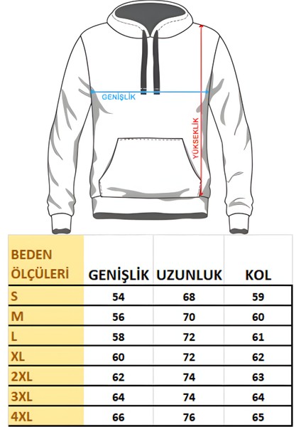 Gym Body Kapşonlu Unisex Sweatshirt 953