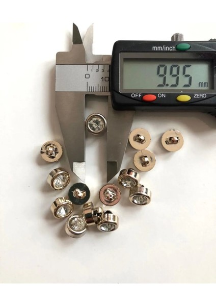 10 mm Ayaklı Gold Taşlı Metalize Düğme(15 Adet) modelleri